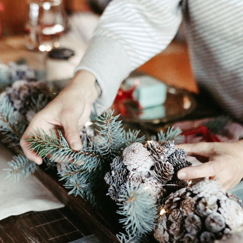 Using forage for table decor - Heyday