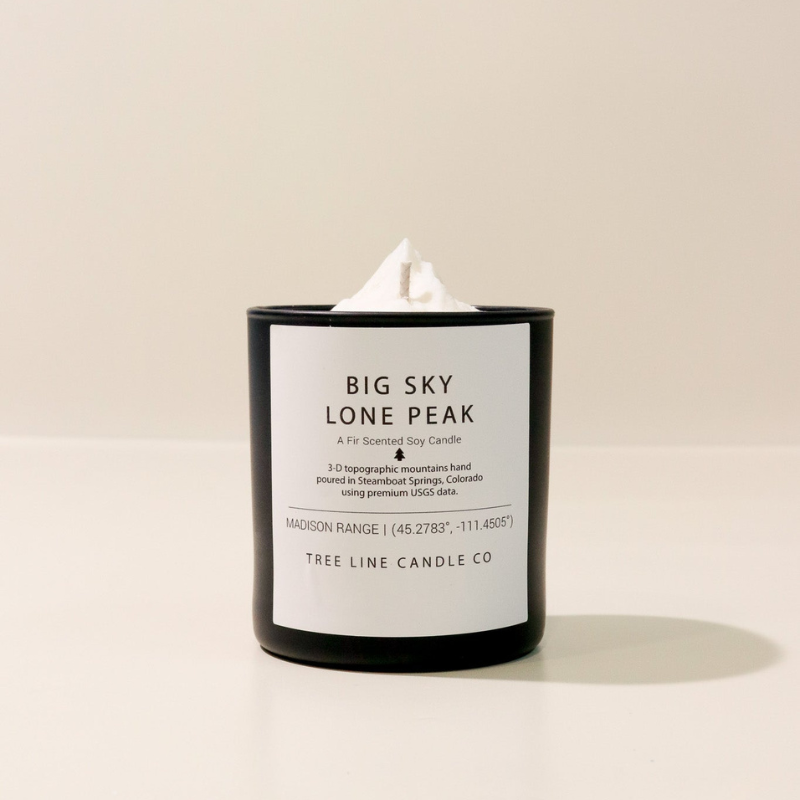 Tree Line Candle Co - Montana topo candles at Heyday
