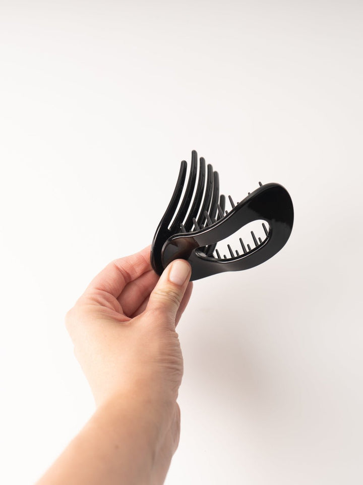 Black Round Large Claw Flat Clip - Heyday