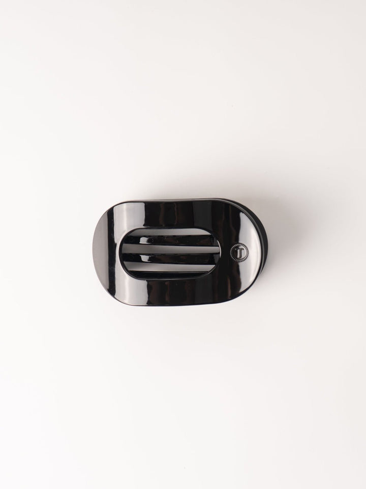 Black Round Medium Flat Claw Clip - Heyday