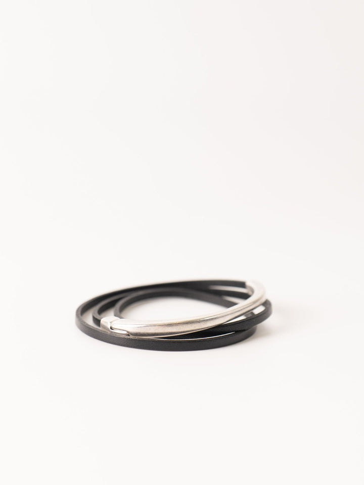 Black Skinny Wrap Bracelet - Heyday