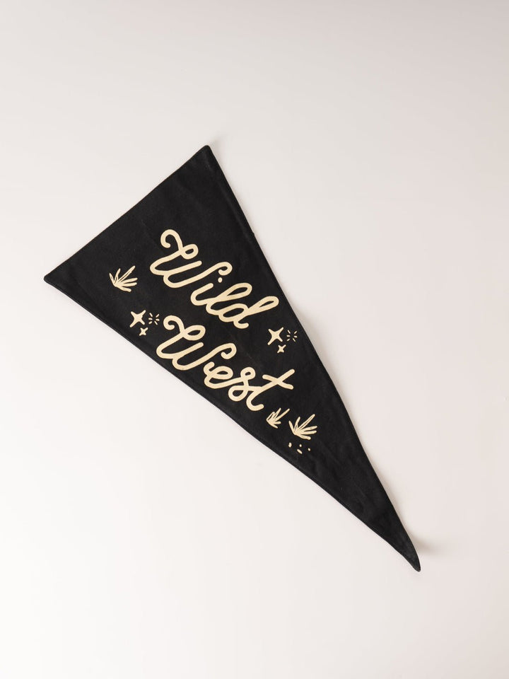 Black Wild West Canvas Pennant - Heyday