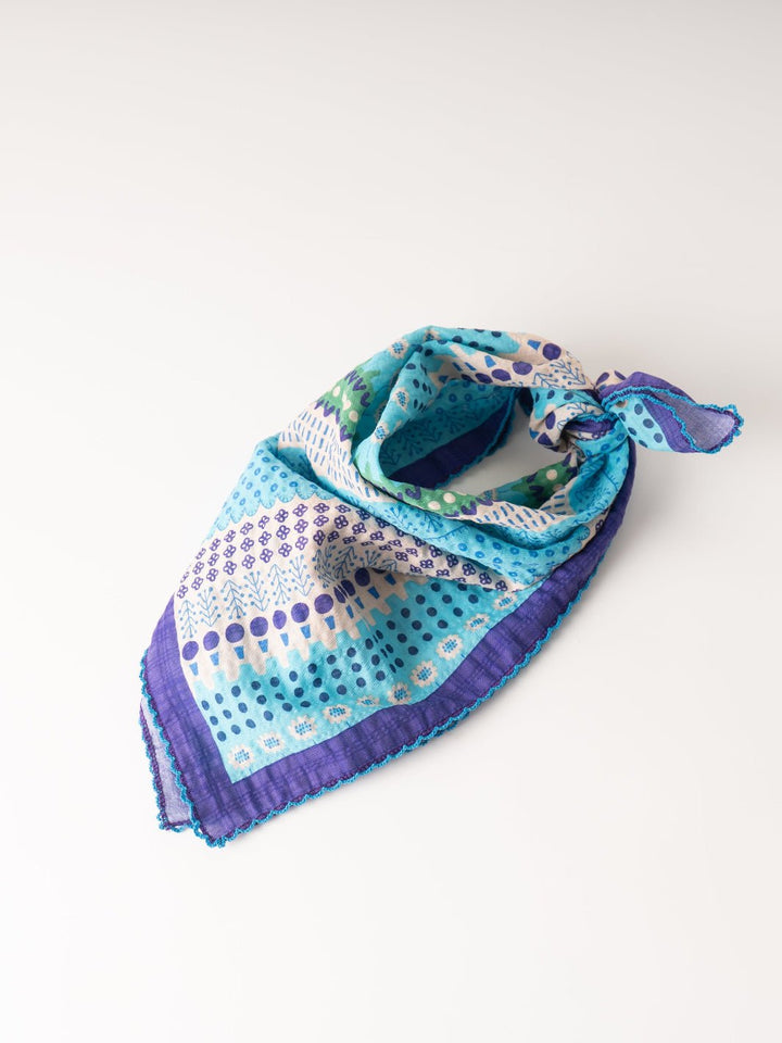 Blue and Purple Patterned Bandana - Heyday