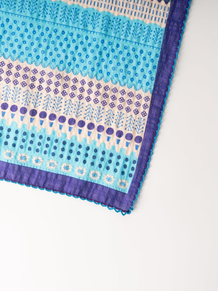 Blue and Purple Patterned Bandana - Heyday