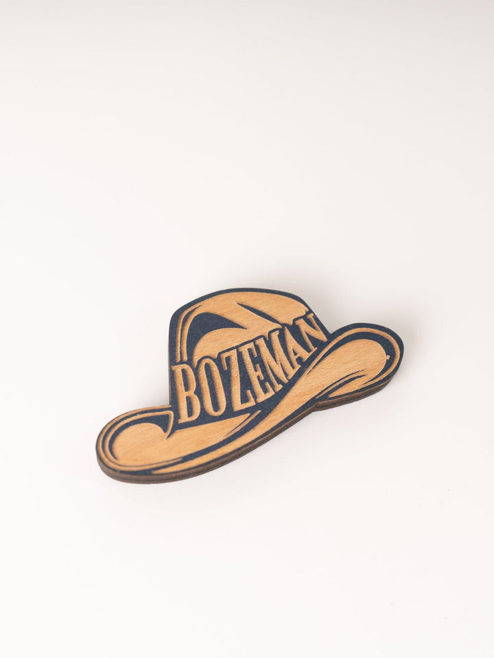 Blue Cowboy Hat Wood Magnet - Heyday