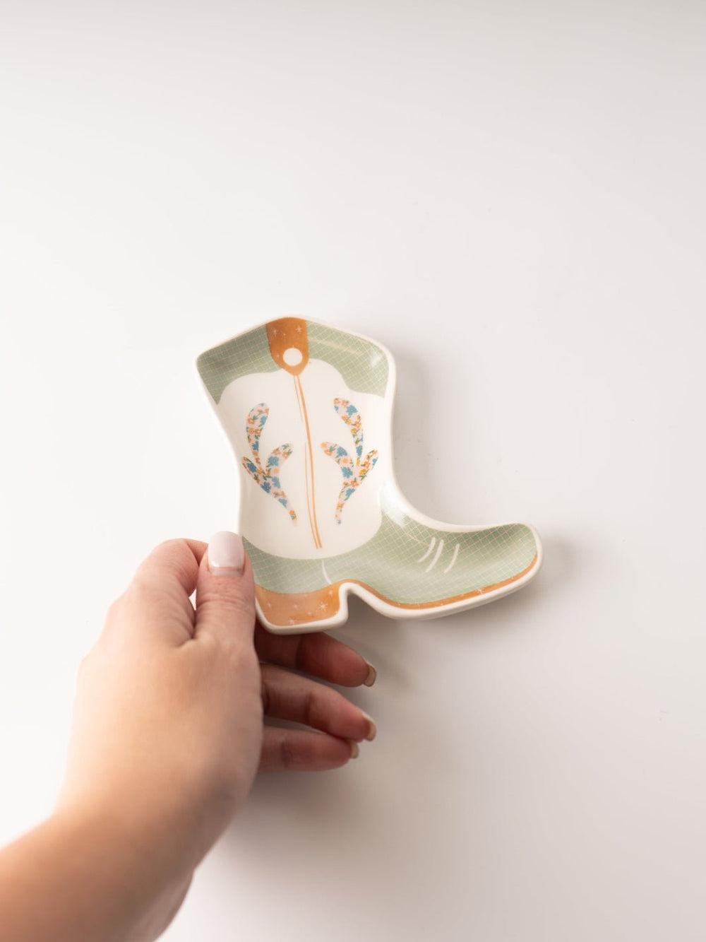 Calico Cowboy Boot Trinket Tray - Heyday