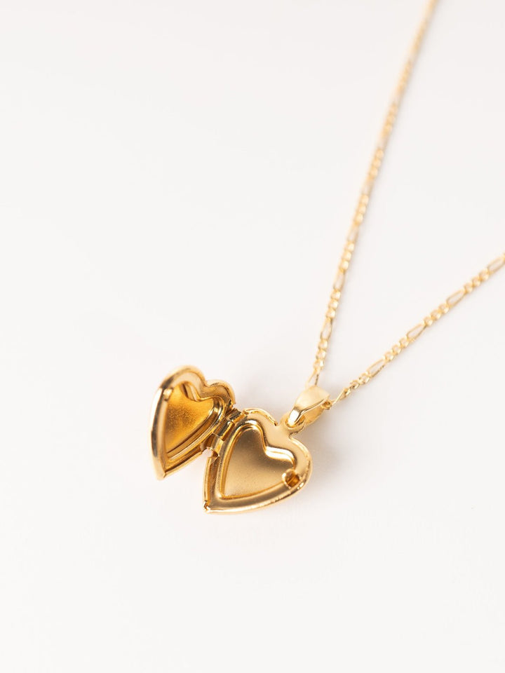 Canyon Red Small Enamel Heart Locket - Heyday