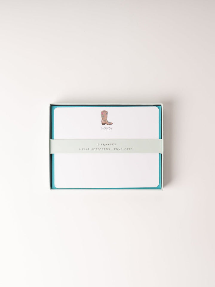 Cowboy Boot Flat Note Boxed Cards - Heyday