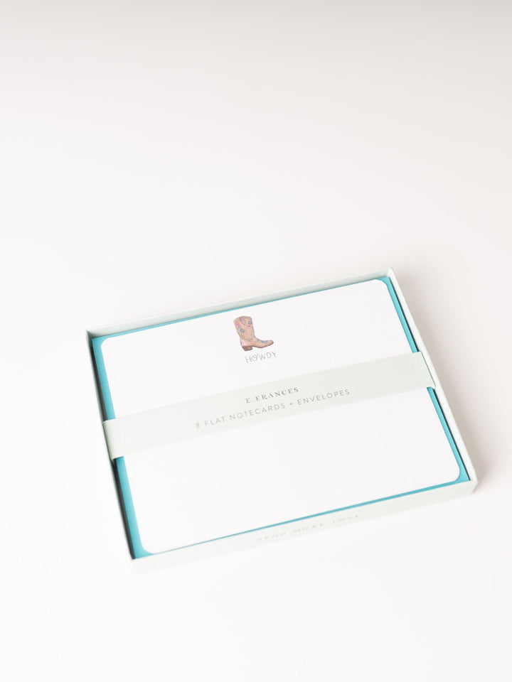 Cowboy Boot Flat Note Boxed Cards - Heyday