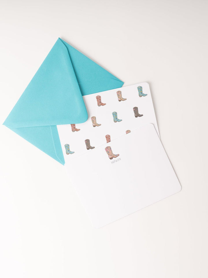 Cowboy Boot Flat Note Boxed Cards - Heyday