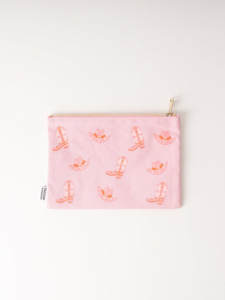 Cowgirl Boot and Hat Canvas Pouch - Heyday