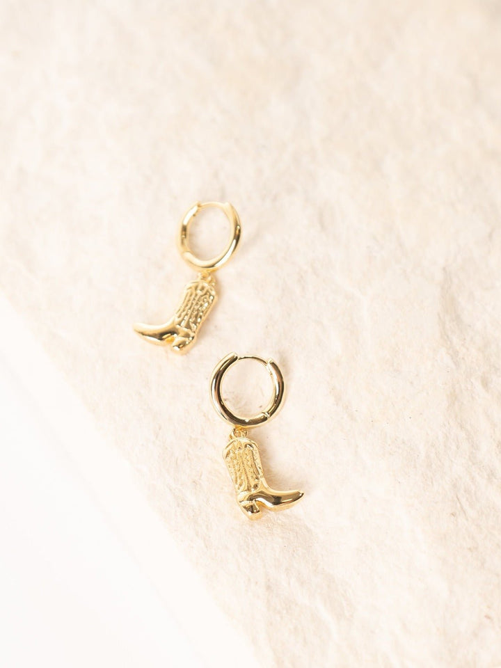 Cowgirl Boot Huggie Earrings - Heyday