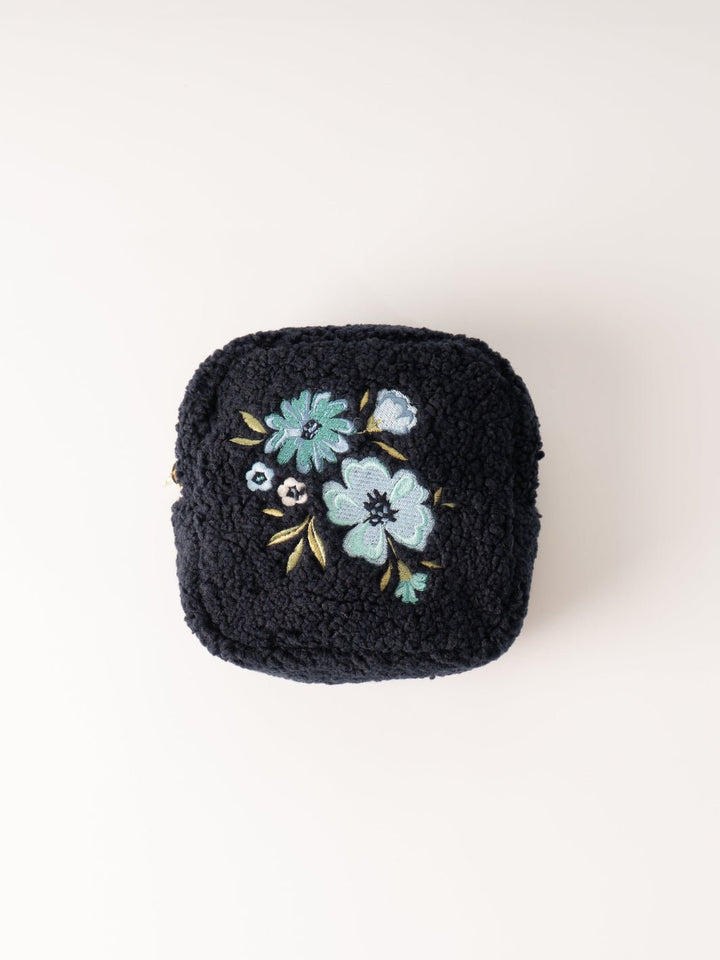 Dainty Floral Navy Teddy Pouch - Heyday