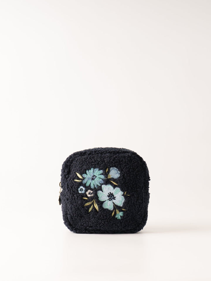Dainty Floral Navy Teddy Pouch - Heyday