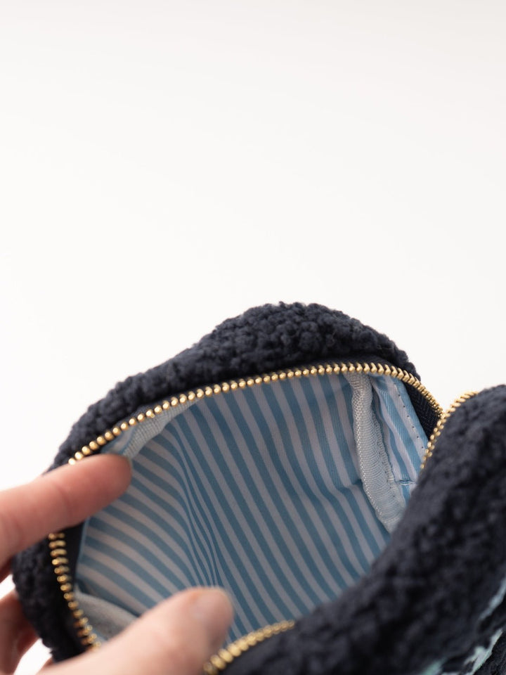 Dainty Floral Navy Teddy Pouch - Heyday