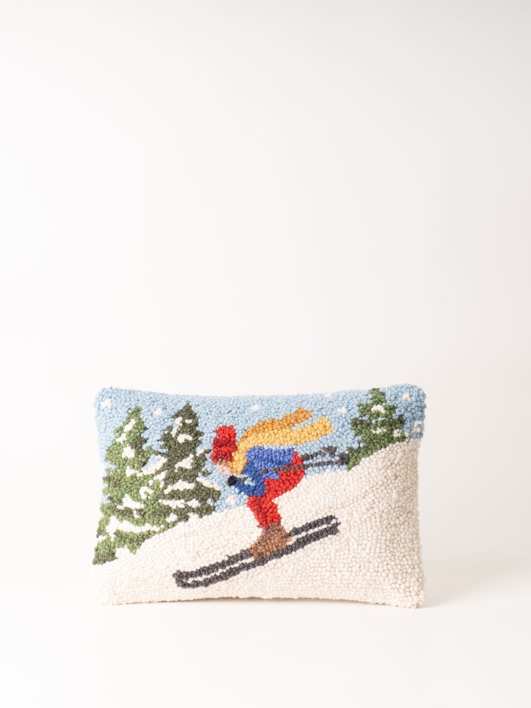 Downhill Skier Hook Pillow - Heyday