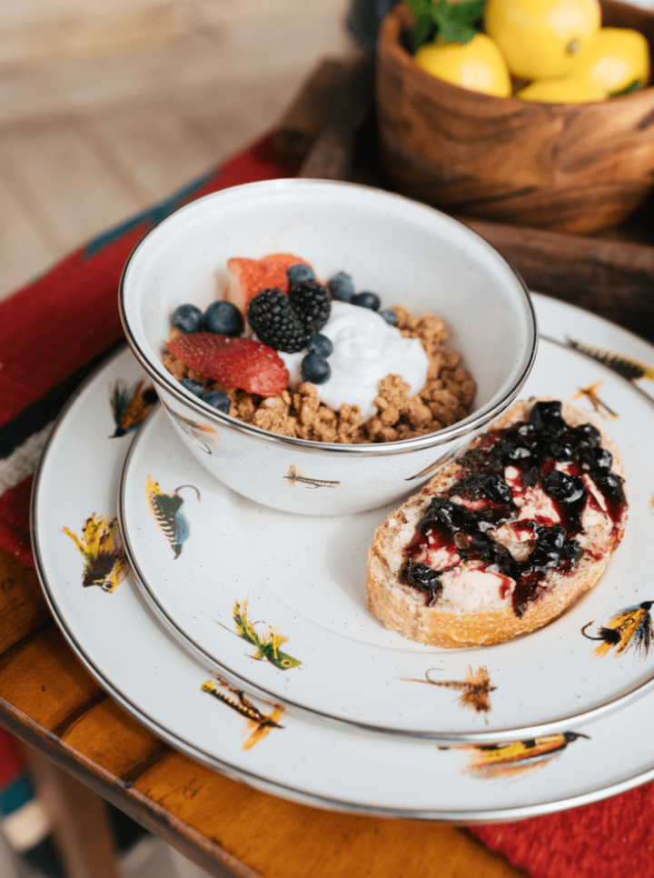 Fly Fishing Enamelware Salad Bowl - Heyday