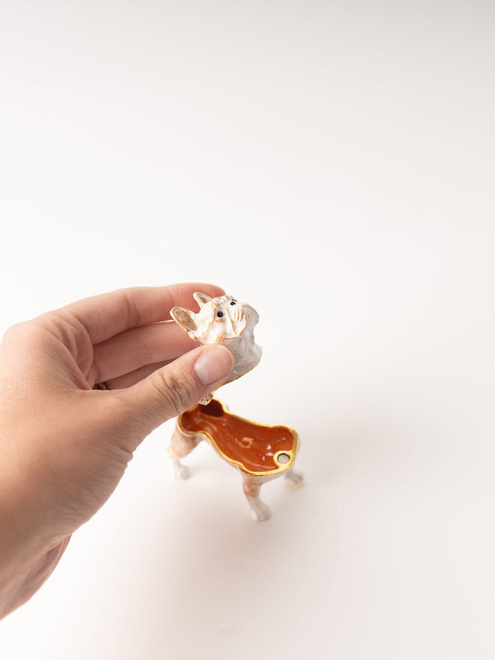 French Bulldog Jeweled Metal Trinket Box - Heyday