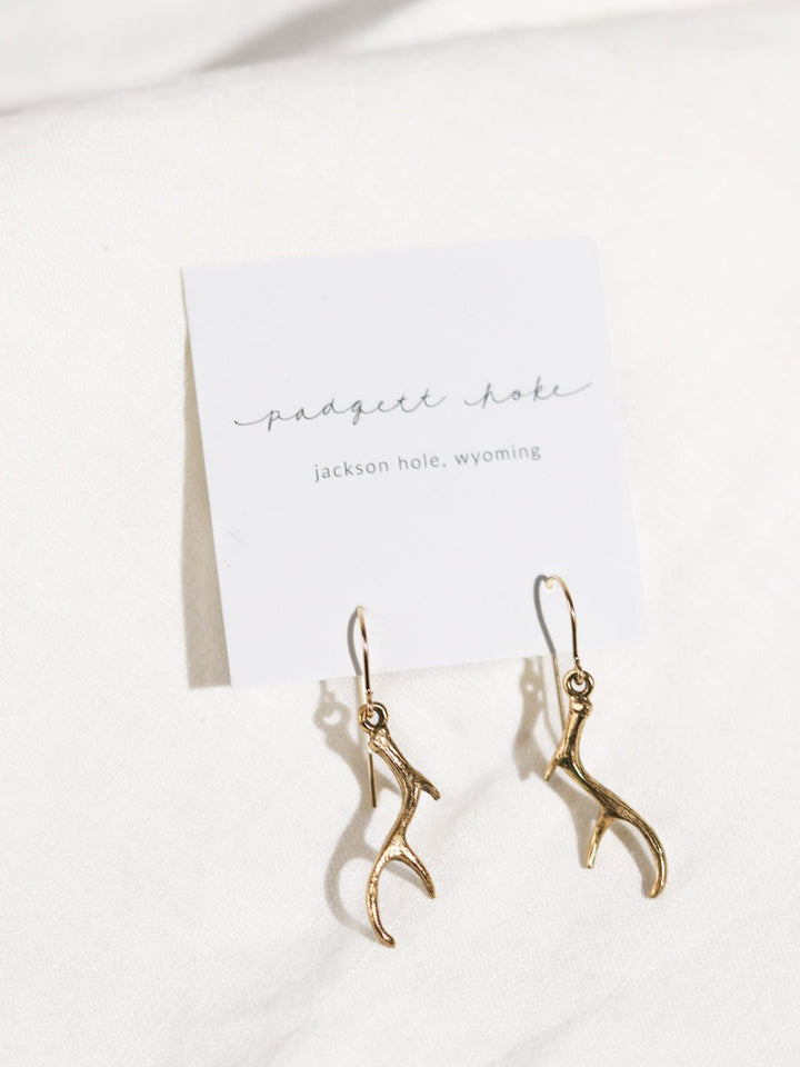 Gold Antler Dangle Earrings - Heyday