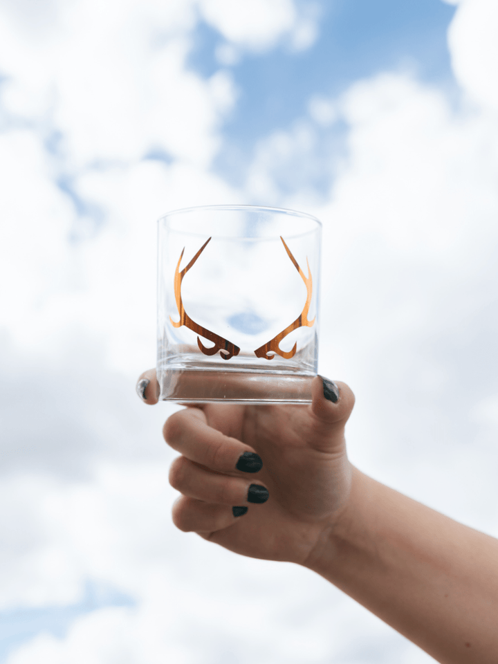 Gold Antler Rocks Glass - Heyday