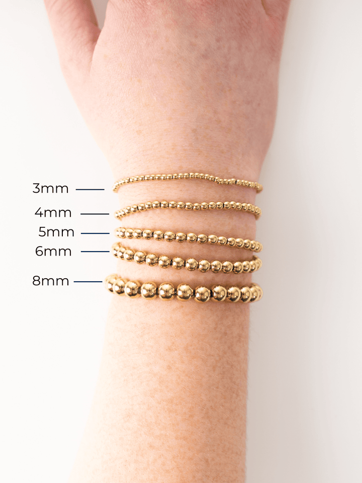 Gold Ball Stacking Bracelet - 8mm - Heyday