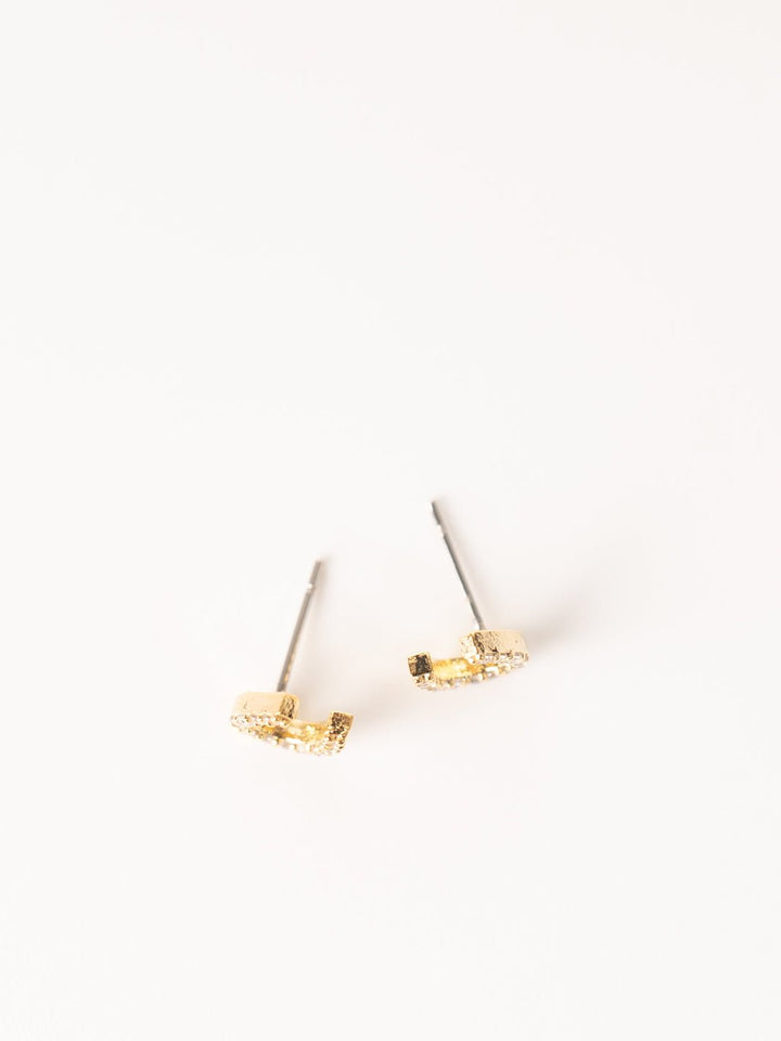 Gold Horseshoe Stud Earrings - Heyday