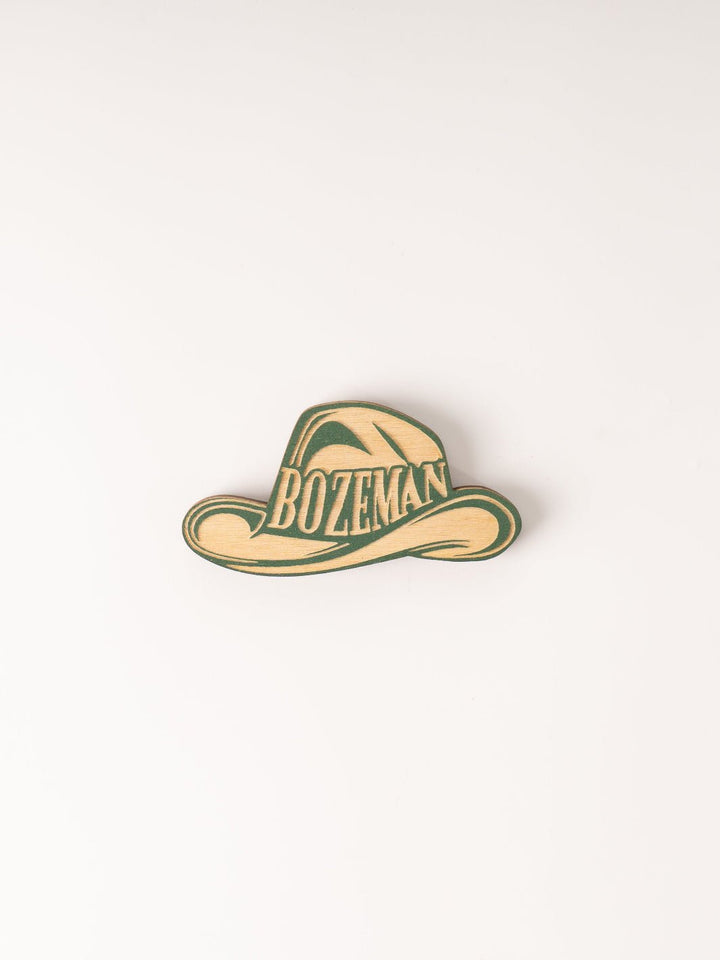 Green Cowboy Hat Wood Magnet - Heyday