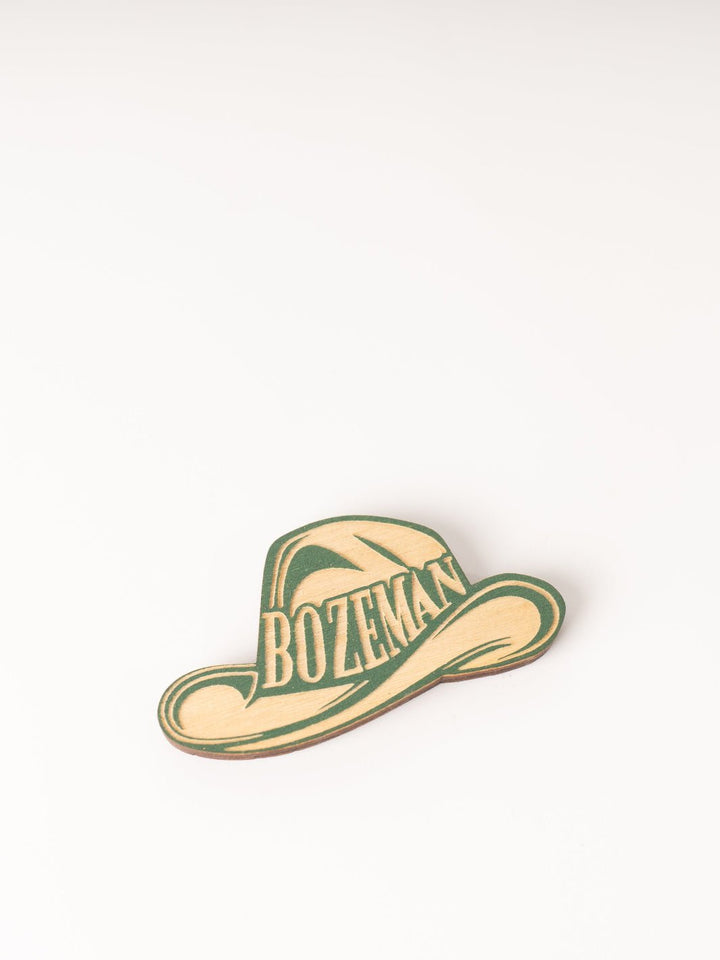 Green Cowboy Hat Wood Magnet - Heyday
