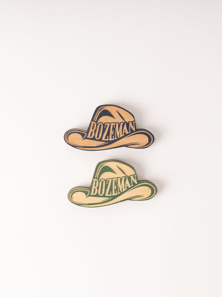 Green Cowboy Hat Wood Magnet - Heyday