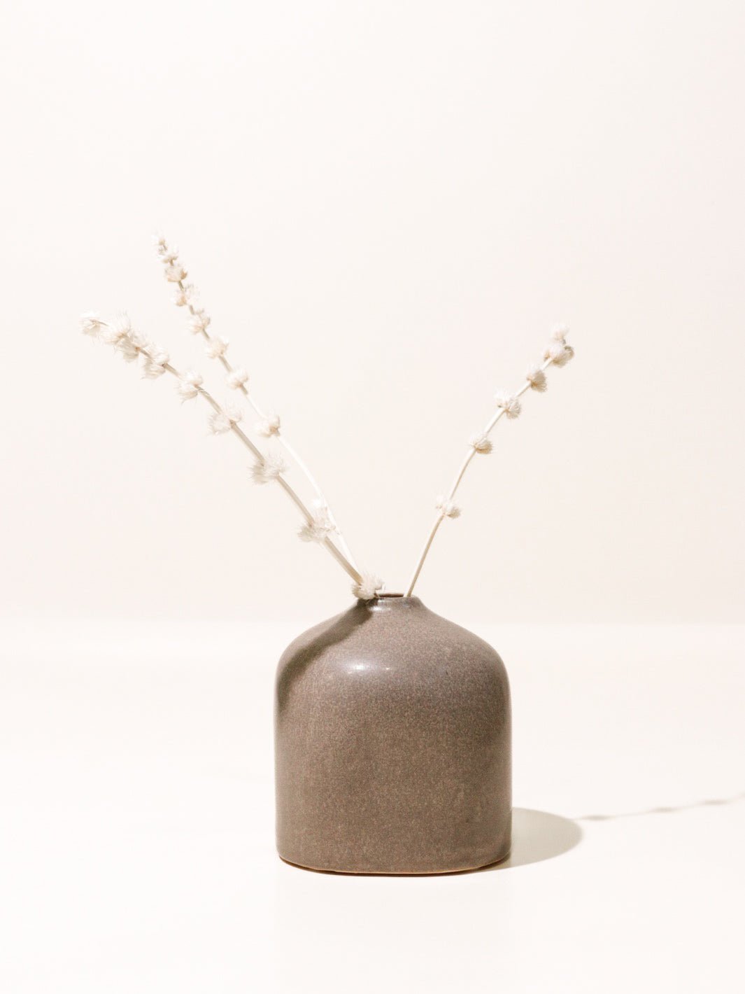 Grey Round Stoneware Vase - Heyday