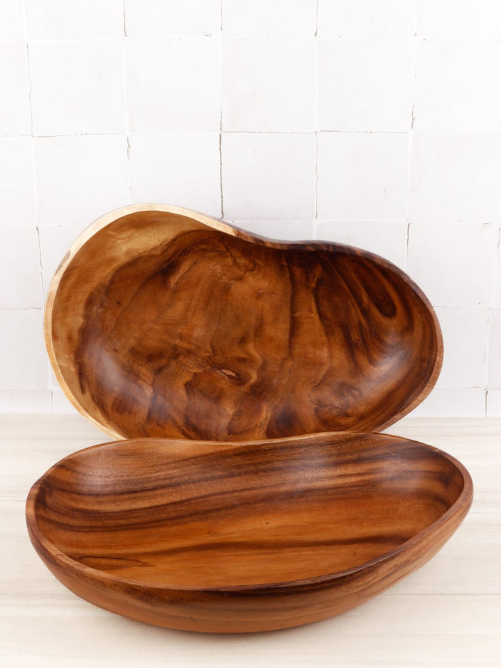 Hand-Carved Acacia Wood Bowl - Heyday