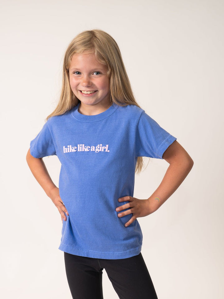 Hike Like a Girl™ Flo - Blue Youth Short Sleeve Tee - Heyday
