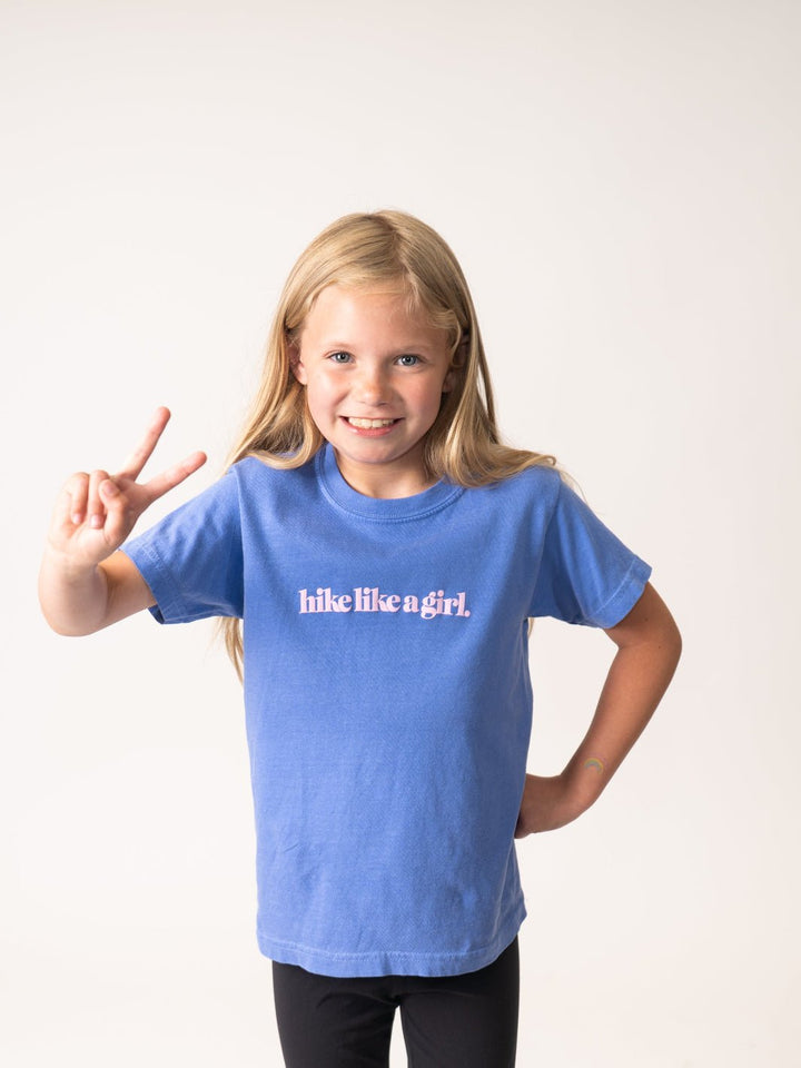 Hike Like a Girl™ Flo - Blue Youth Short Sleeve Tee - Heyday