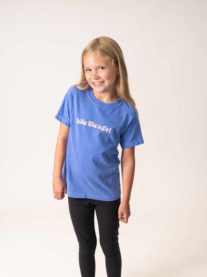 Hike Like a Girl™ Flo - Blue Youth Short Sleeve Tee - Heyday