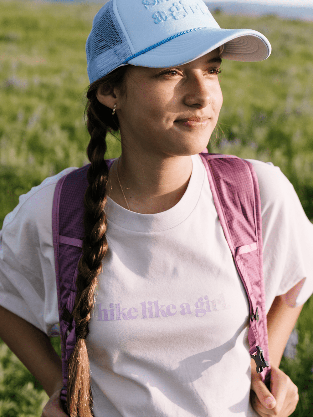 Hike Like a Girl™ Orchid Hot Girls Tee Shirt - Heyday