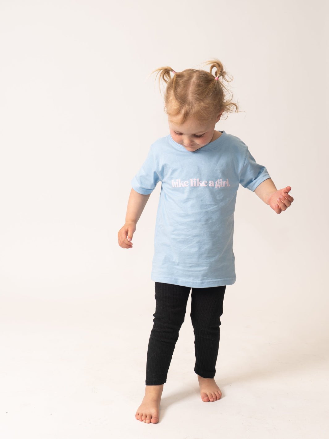 Hike Like a Girl™ Toddler Light Blue Puff Hike Short Sleeve Tee - Heyday