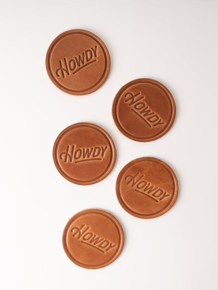 Howdy Leather Coaster - Heyday