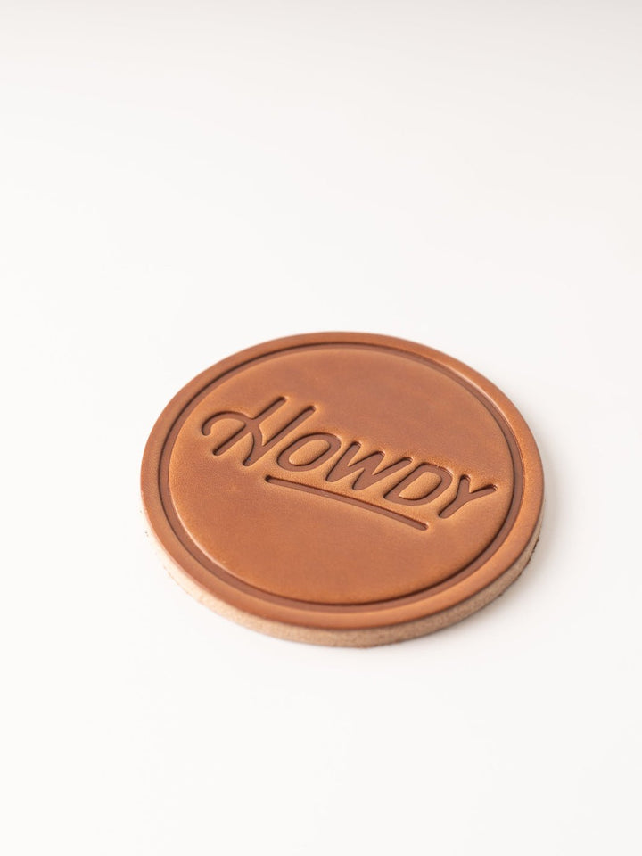 Howdy Leather Coaster - Heyday
