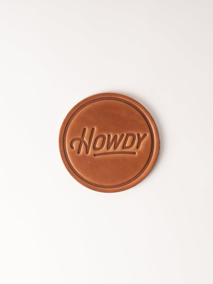 Howdy Leather Coaster - Heyday