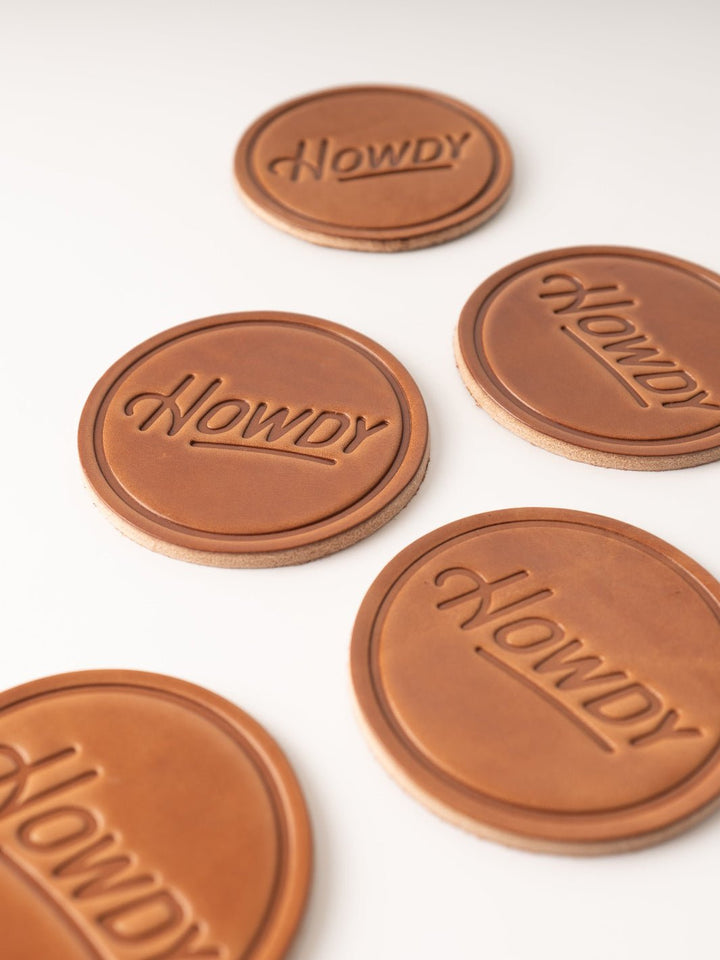 Howdy Leather Coaster - Heyday