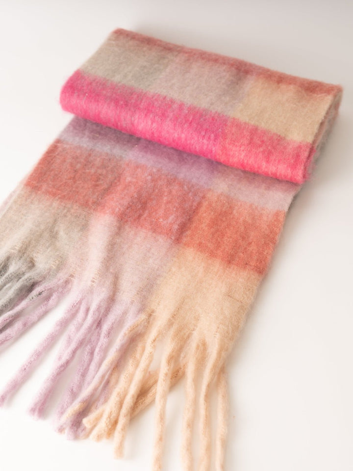 Lavender + Pink Gingham Scarf - Heyday