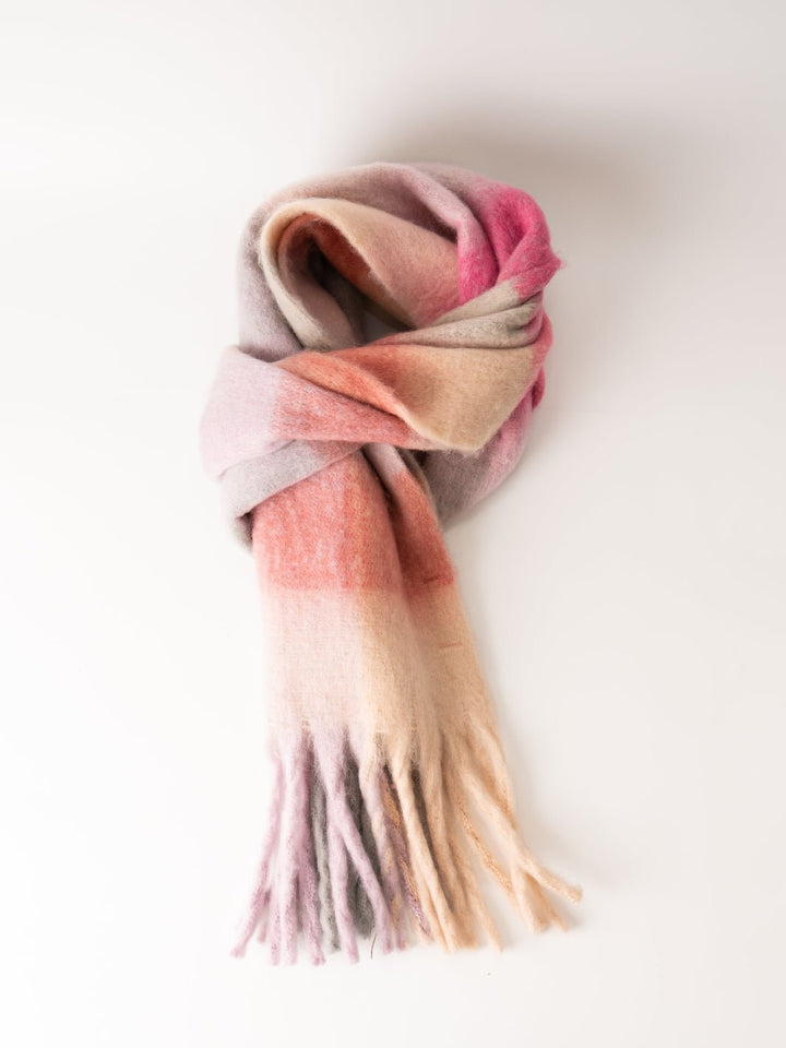 Lavender + Pink Gingham Scarf - Heyday