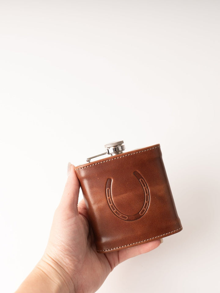 Leather Horseshoe Pocket Flask - Heyday