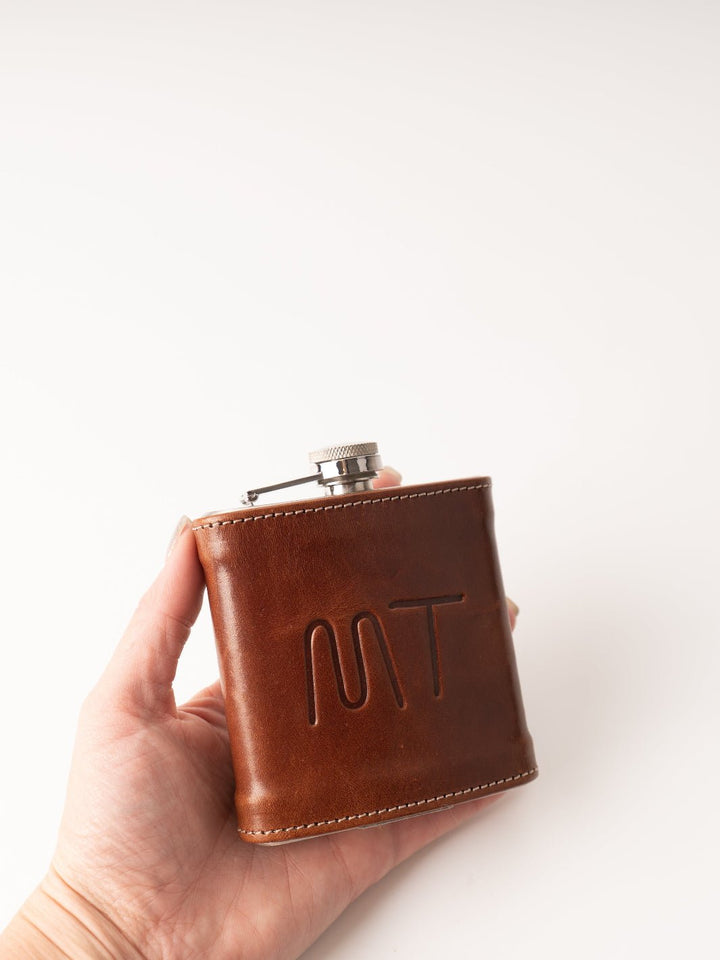 Leather MT Pocket Flask - Heyday