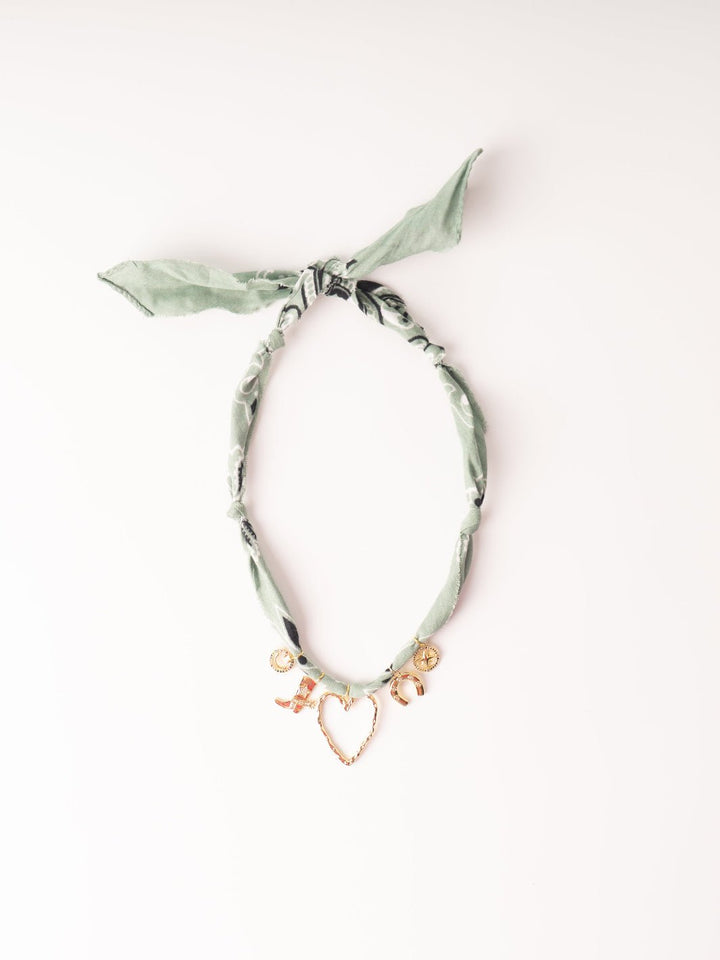 Light Green Bandana Charm Necklace - Heyday