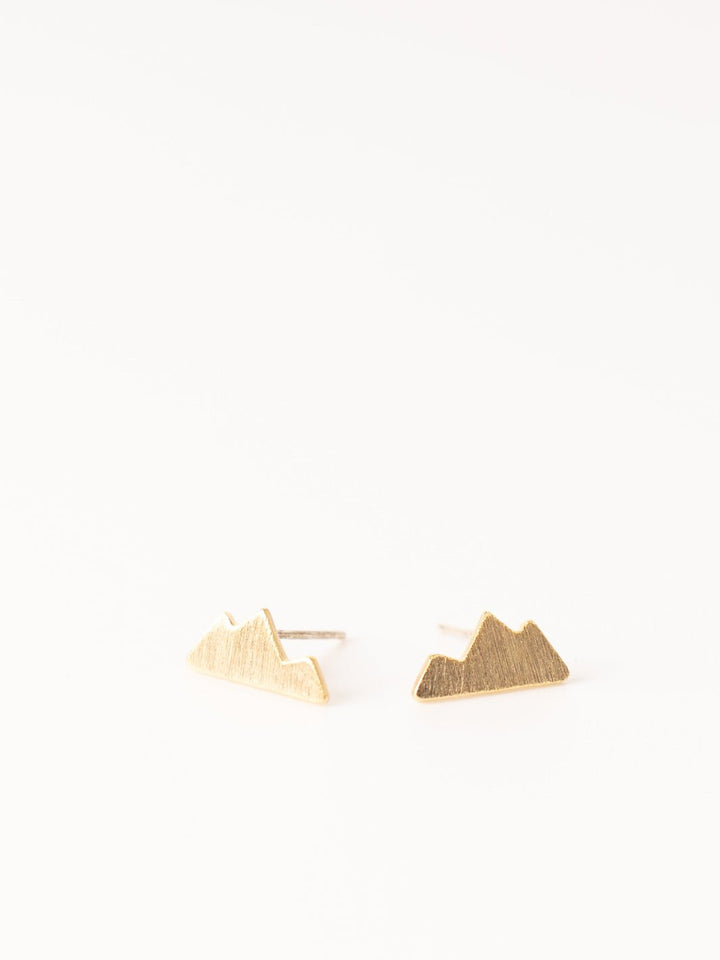 Matte Gold Mountain Earrings - Heyday