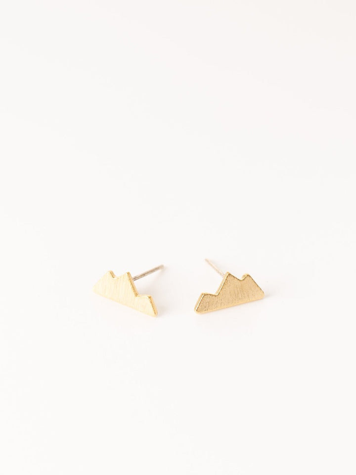 Matte Gold Mountain Earrings - Heyday
