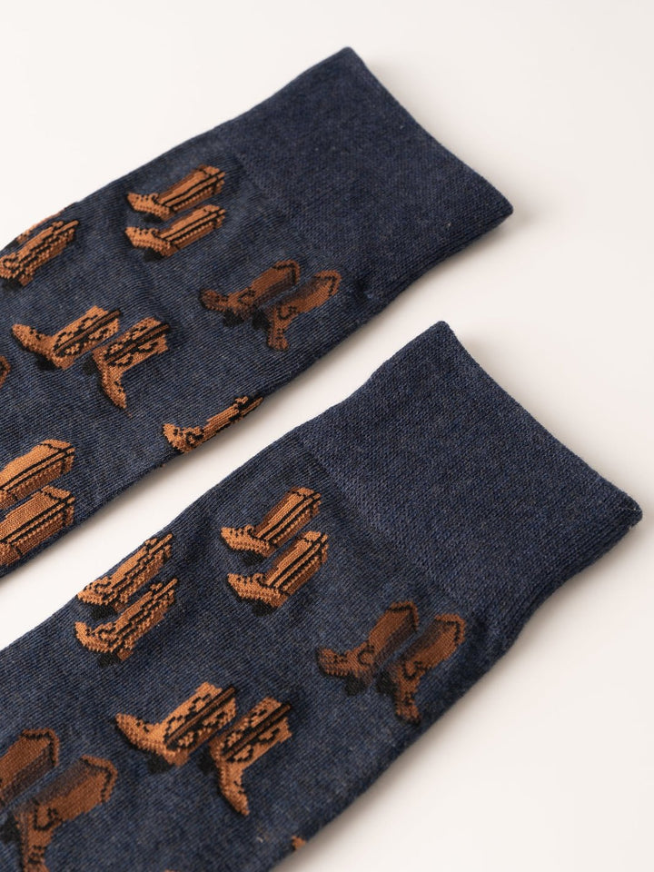 Men's Denim Cowboy Boot Socks - Heyday
