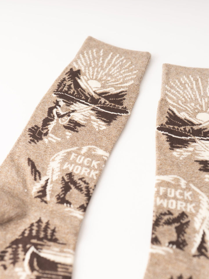 Men's F*ck Work Crew Socks - Heyday