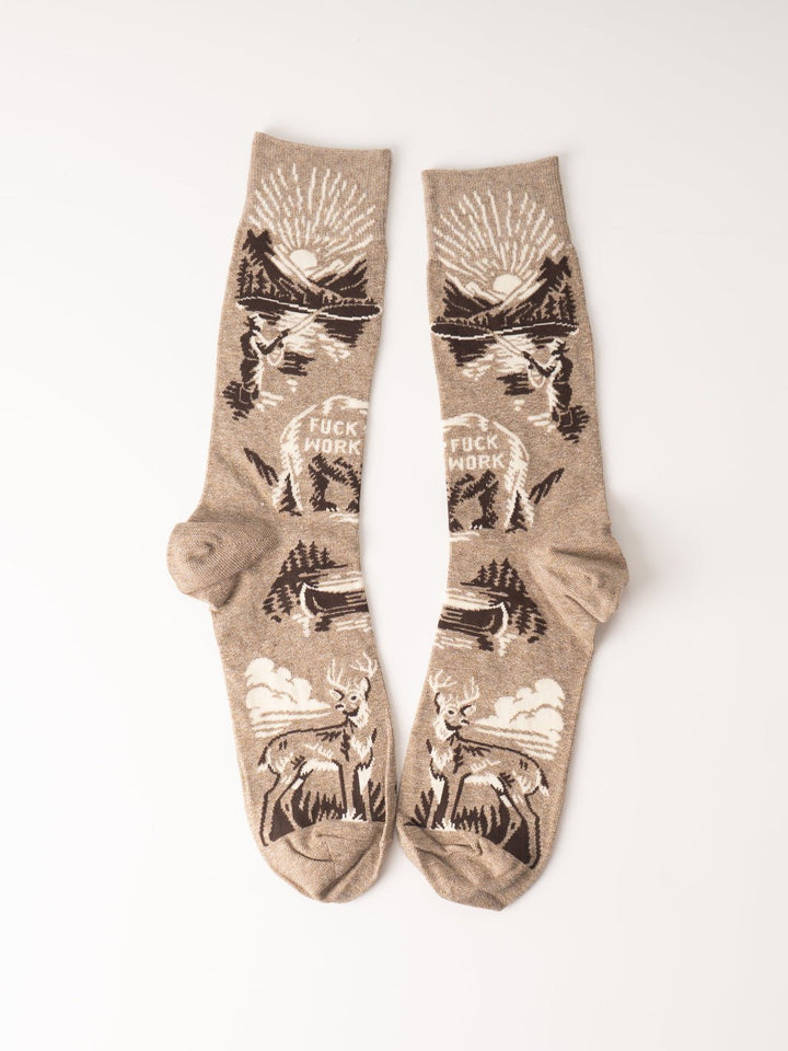 Men's F*ck Work Crew Socks - Heyday